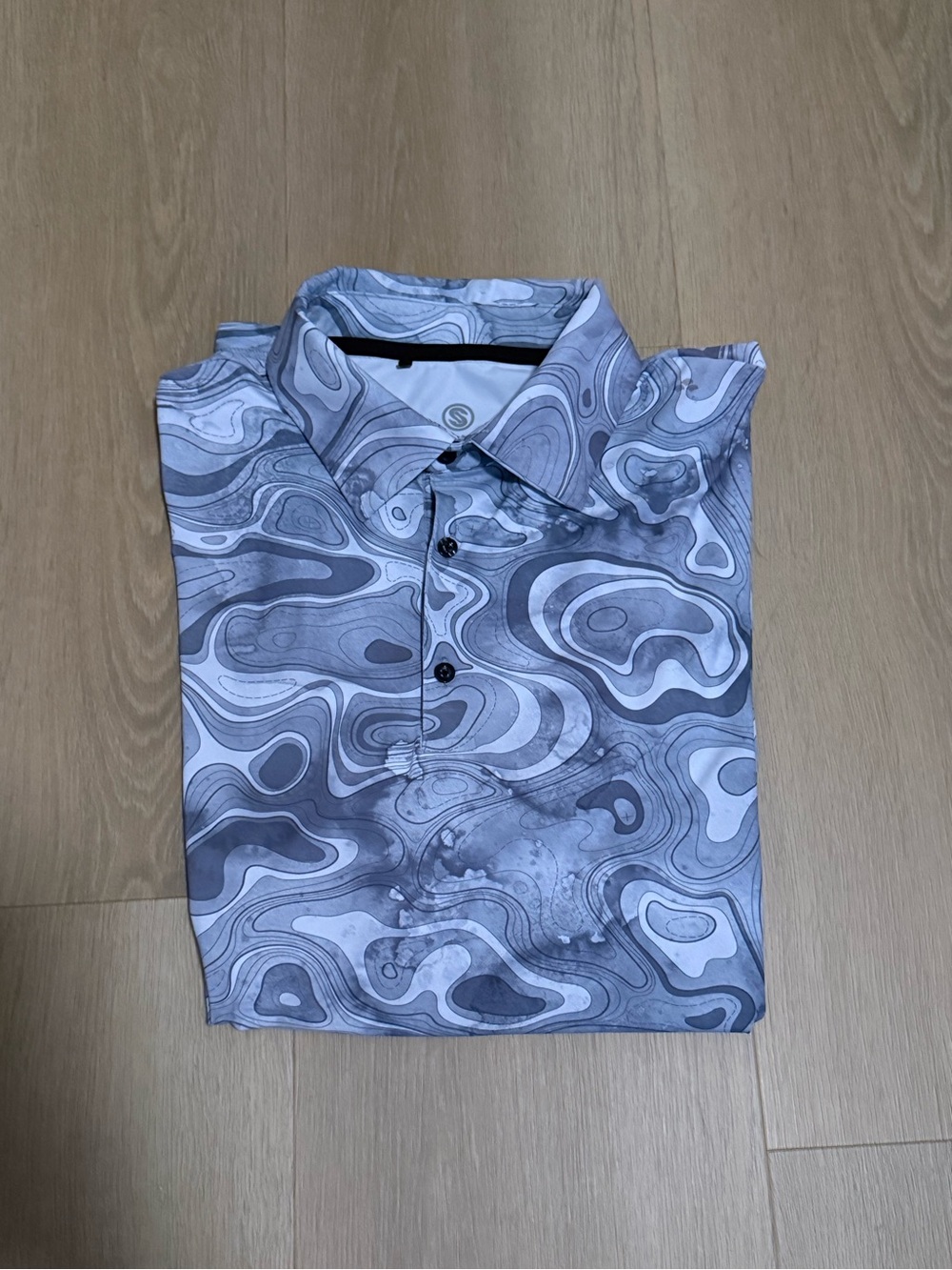 Scales Topography Grey Men’s Golf Polo Size Medium